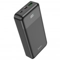 Nešiojamas įkroviklis - akumuliatorius 20000mAh USB + USB C 20W greito krovimo (QC3.0) juodas (black) Hoco J102A